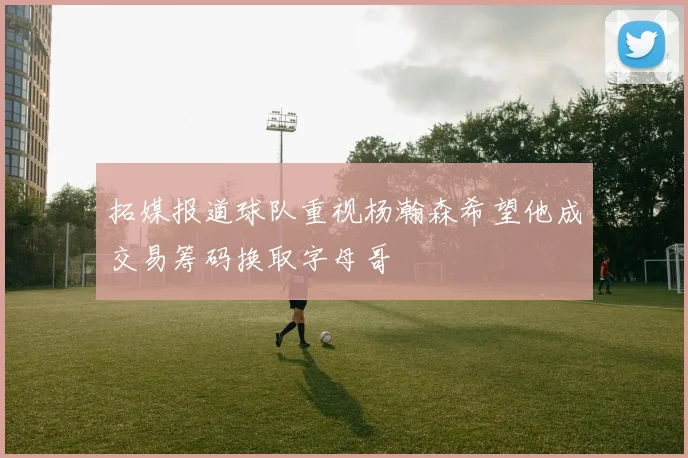 拓媒报道球队重视杨瀚森希望他成交易筹码换取字母哥